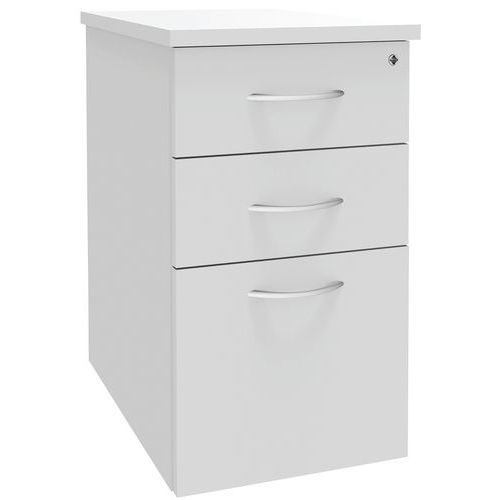 Caisson Hauteur Bureau Alma Profondeur 80 Cm Coloris Blanc