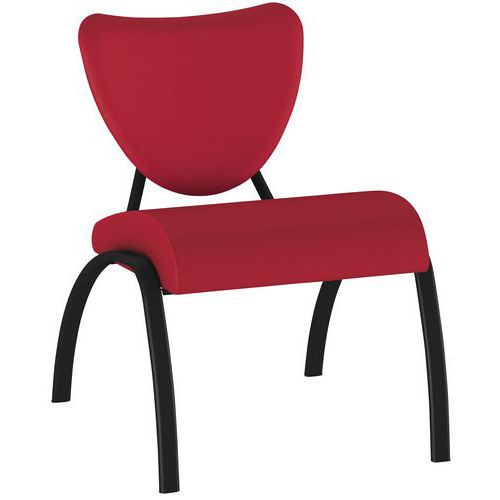 Chauffeuse Ainhoa 1 Place Pièt.noir Ass/dos Pvc Groseille