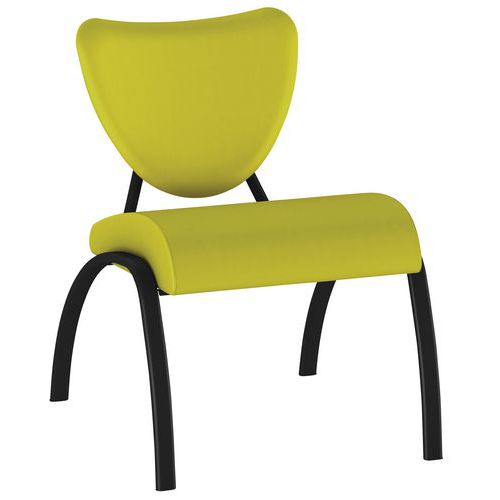 Chauffeuse Ainhoa 1 Place Pièt.noir Ass/dos Pvc Anis