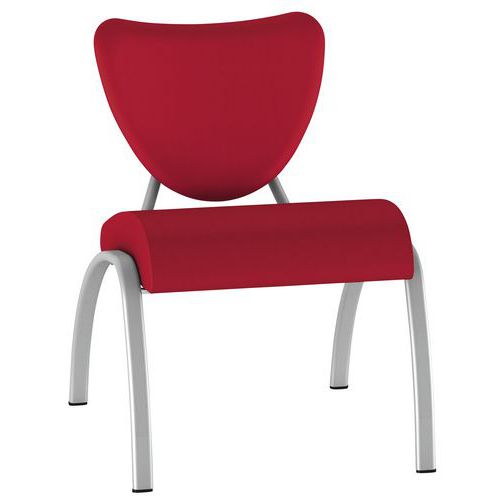 Chauffeuse Ainhoa 1 Place Pièt.gris Ass/dos Pvc Groseille