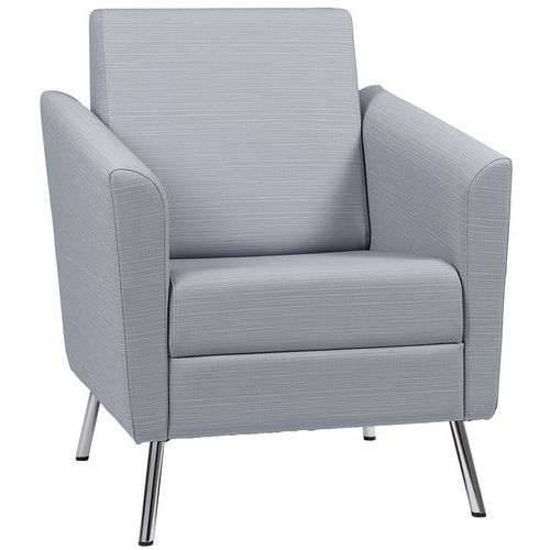 Fauteuil Wind Pieds Métal Dossier Haut Enduit Pvc M2 Souris