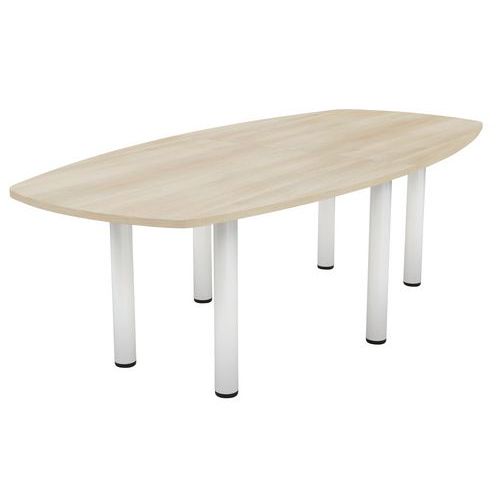 Tab. Conf. Elga Pied Tube 240x113 Cm Plt Strat Acacia/blanc