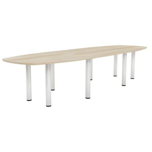 Tab. Conf. Elga Pied Tube 360x113 Cm Plt Strat Acacia/blanc