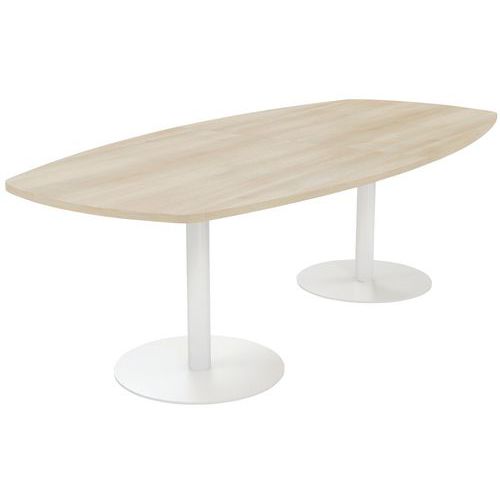 Tab. Conf. Elga Pied Platine 240x113 Plt Méla Acacia/blanc