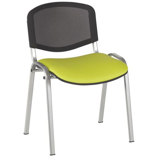 Lot de 5 - Chaises Réunion Bliz Pièt.alu Assise Pvc M1 Absynthe
