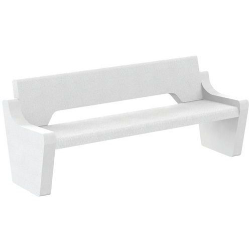 Banc Saturne Béton 180 M - Blanc Sablé