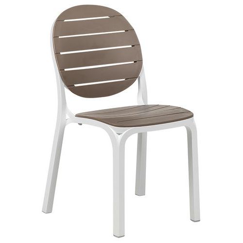 Chaise Erika Blanc/taupe
