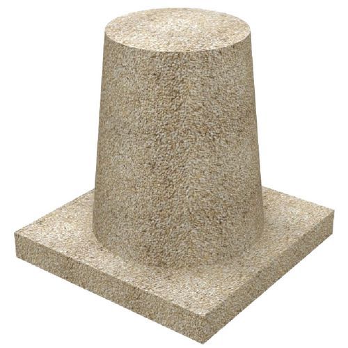 Borne Selena Béton Beige - 40 cm - Modèle Selena - Fixation à poser/sceller - Durabilité 10 ans