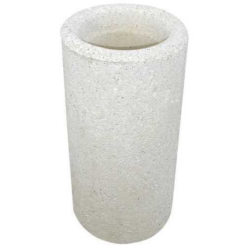 Cendrier Baltazar Ø 32 cm Béton Blanc - Extérieur - 68 cm Hauteur - 113 kg - Sans couvercle - Garantie 10 ans