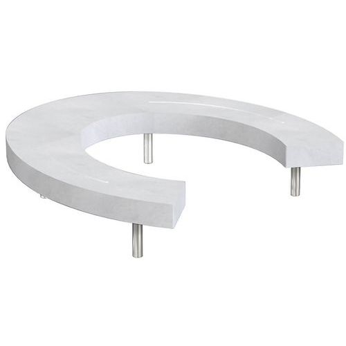Banquette Lucky 200 x 205 cm - Béton blanc lisse Banquette Lucky 200 x 205 cm - Béton blanc lisse