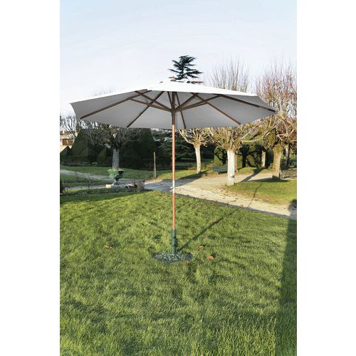 Parasol Bois Rond 3 M - Écru