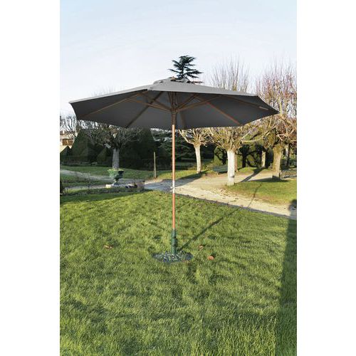 Parasol Bois Rond 3 M - Gris