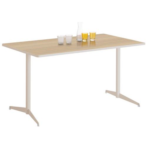 Table Tamaris 140 X 80 Pl.chêne Nat./sable Piet.sable/transp