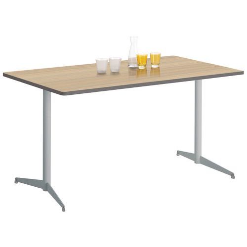Table Tamaris 140 X 80 Pl.chêne Nat./argile Piet.argent