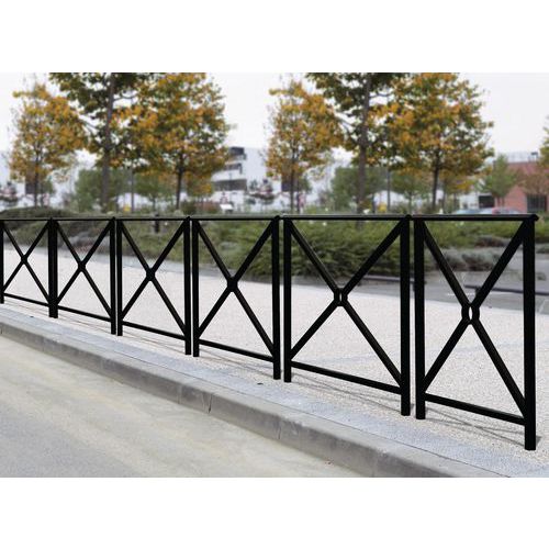 Procity - Barrière Lisbonne 1.50m Acier Noir - Hauteur 100cm - Robuste et Durable
