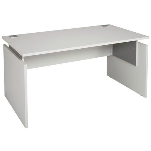 Bureau Linéo 160x80 Plt Blanc Pièt. Pann.blanc Décor Alu