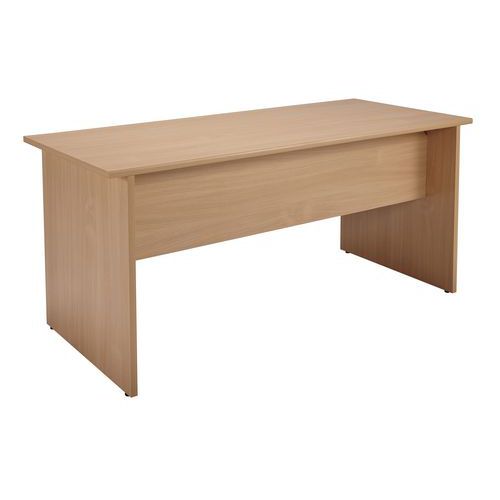 Bureau Droit Pieds Pan. 140x80 Hêtre