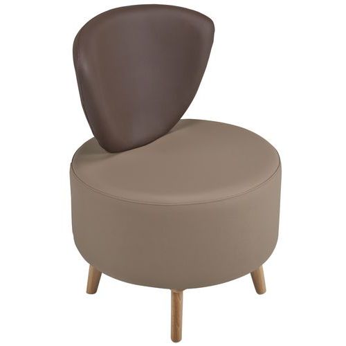 Chauffeuse Bulle Pieds Bois Chocolat Et Terre