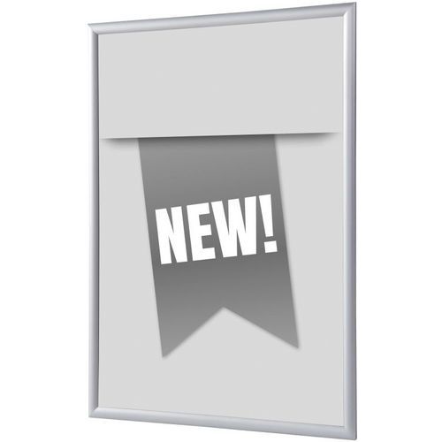 Showdown Displays - Cadre Clic-clac A4 Gris Aluminium - Éco-responsable - 210x297mm