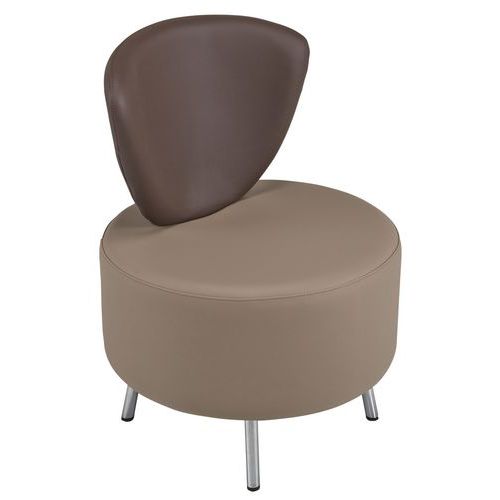 GGI - Chauffeuse Bulle pieds métal Chocolat et terre - 1 place - Ergonomique et Confortable - Idéal Espace Détente