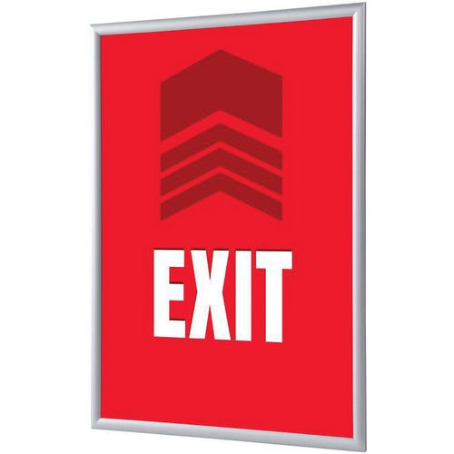 Showdown Displays - Cadre Clic-clac A1 Rouge Aluminium - 62.5x87.2cm - Éco-responsable
