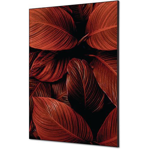 Cadre Décoratif En Tissu Feuillage - 594x841cm - Rouge