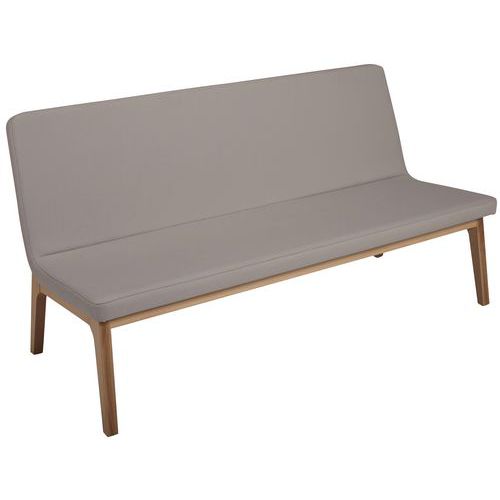 Banquette Zélos 3 Places Sans Surpiqûre Cendre
