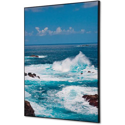 Showdown Displays - Cadre Décoratif Tissu Vagues de Mer - 42x59,4cm - Décoration Murale Éco-responsable