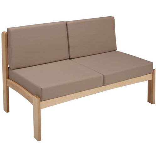 Chauffeuse 2 Places Autize Structure Naturel Pvc 9434 Terre