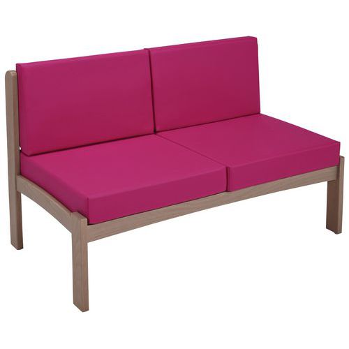 Chauffeuse 2 Places Autize Structure Taupe Pvc 9543 Fucshia