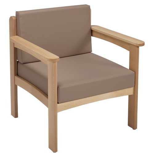 Fauteuil Autize Structure Naturel Pvc 9434 Terre