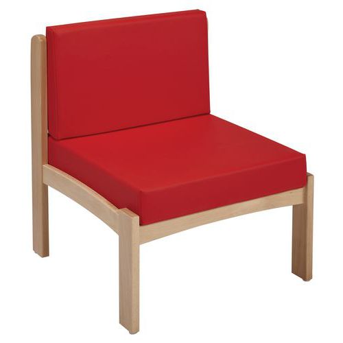 Chauffeuse Autize Structure Naturel Pvc 664 Rouge