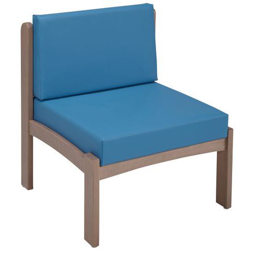 Chauffeuse Autize Structure Taupe Pvc Pétrole