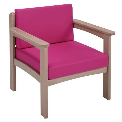 Fauteuil Autize Structure Taupe Pvc 9543 Fucshia