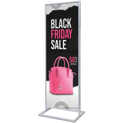 Présentoir D'affiche À Clic - Gris - 2xa1