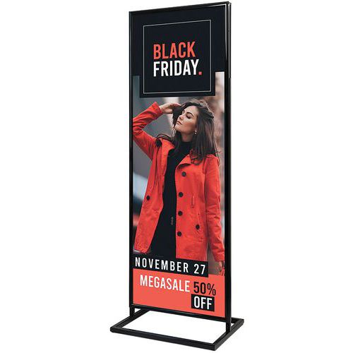 Présentoir D'affiche À Clic - Noir - 2xa1