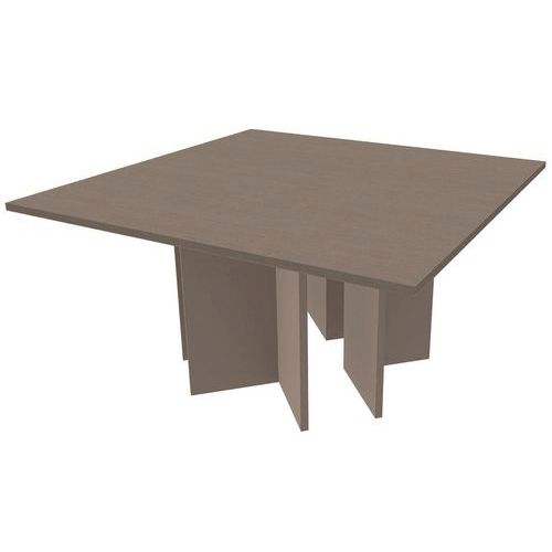 Table De Réunion 140x140 Chêne Gris