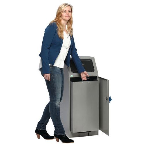 Poubelle De Tri Selectif 75l Avec Pédale Anti-feu