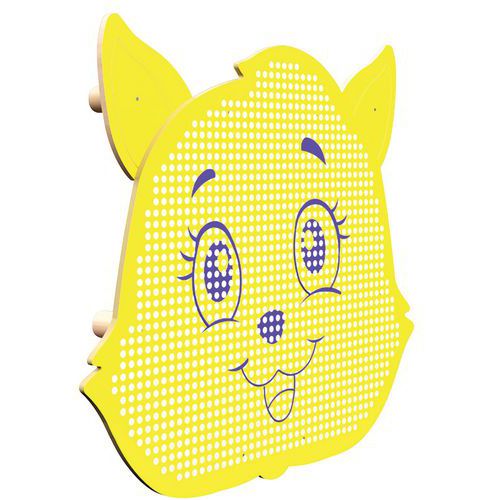 Panneau Acousti-kids Mural Modèle Chat Panneau Jaune Citron