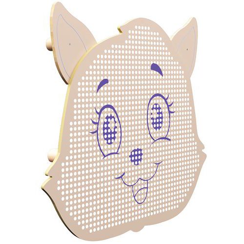 Panneau Acousti-kids Mural Modèle Chat Panneau Cappuccino