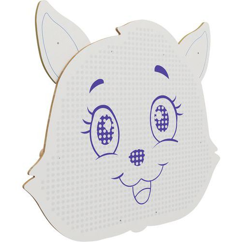 Panneau Acousti-kids Mural Modèle Chat Panneau Blanc Polaire