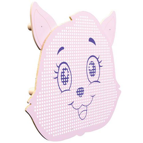 Panneau Acousti-kids Mural Modèle Chat Panneau Lilas