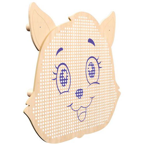 Panneau Acousti-kids Mural Modèle Chat Panneau Hêtre