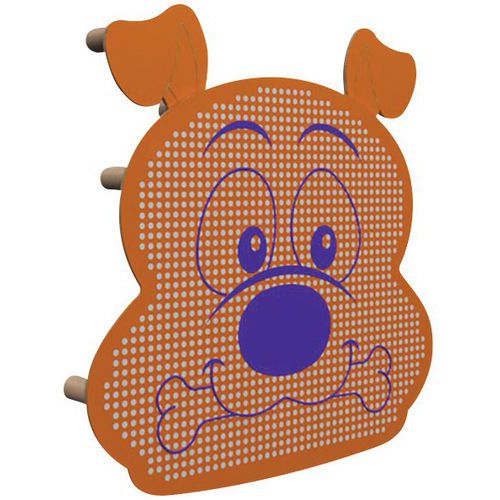 Panneau Acousti-kids Mural Modèle Chien Panneau Orange
