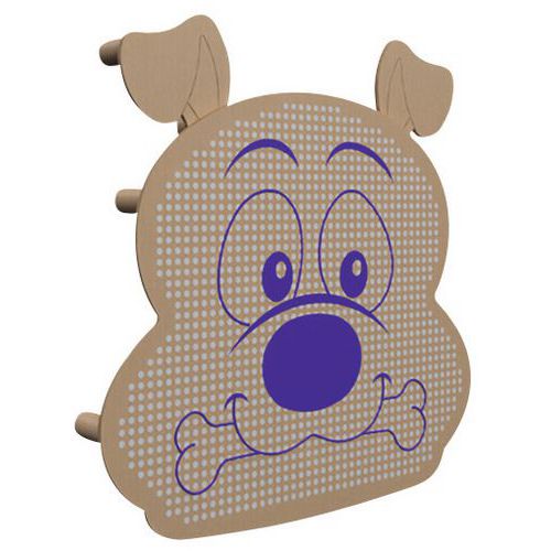 Panneau Acousti-kids Mural Modèle Chien Panneau Hêtre