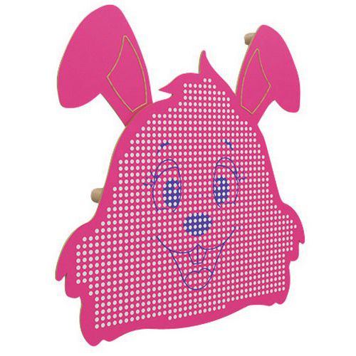 Panneau Acousti-kids Mural Modèle Lapin Panneau Rose