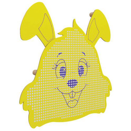 Panneau Acousti-kids Mural Modèle Lapin Panneau Jaune Citron