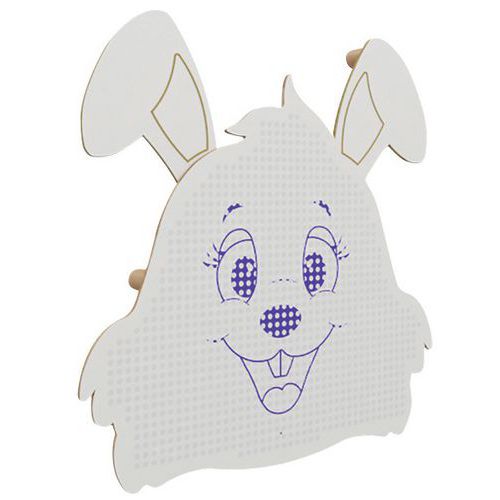 Pan. Acousti-kids Mural Modèle Lapin Pan. Blanc Polaire