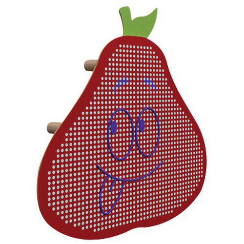 Panneau Acousti-kids Mural Modèle Poire Panneau Rouge Cerise