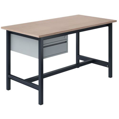 Etabli Si Mh40 L1800 Fixe 840+1 Tiroir H150 7016 Anthracite